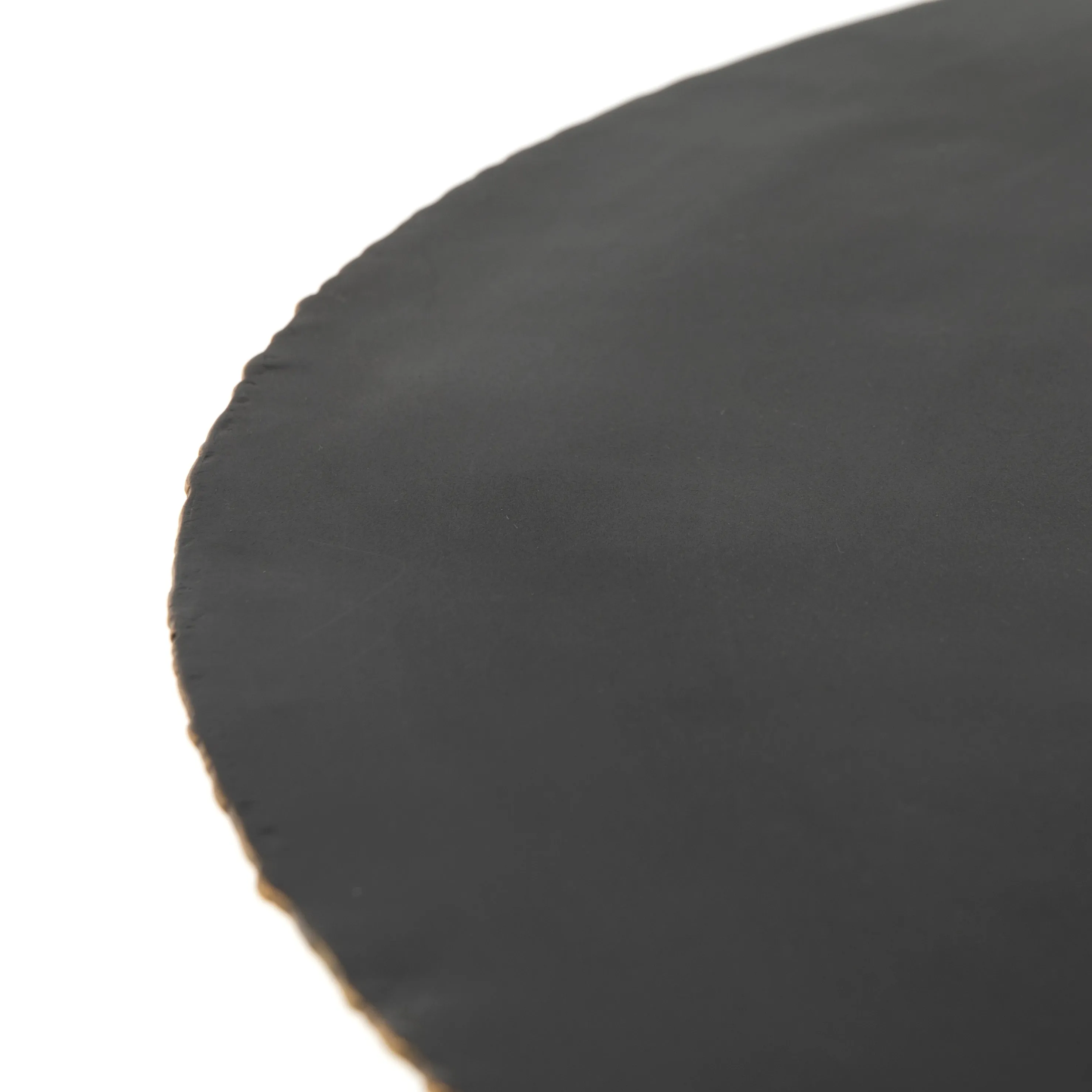 Trula Round Coffee Table, Rubbed Black