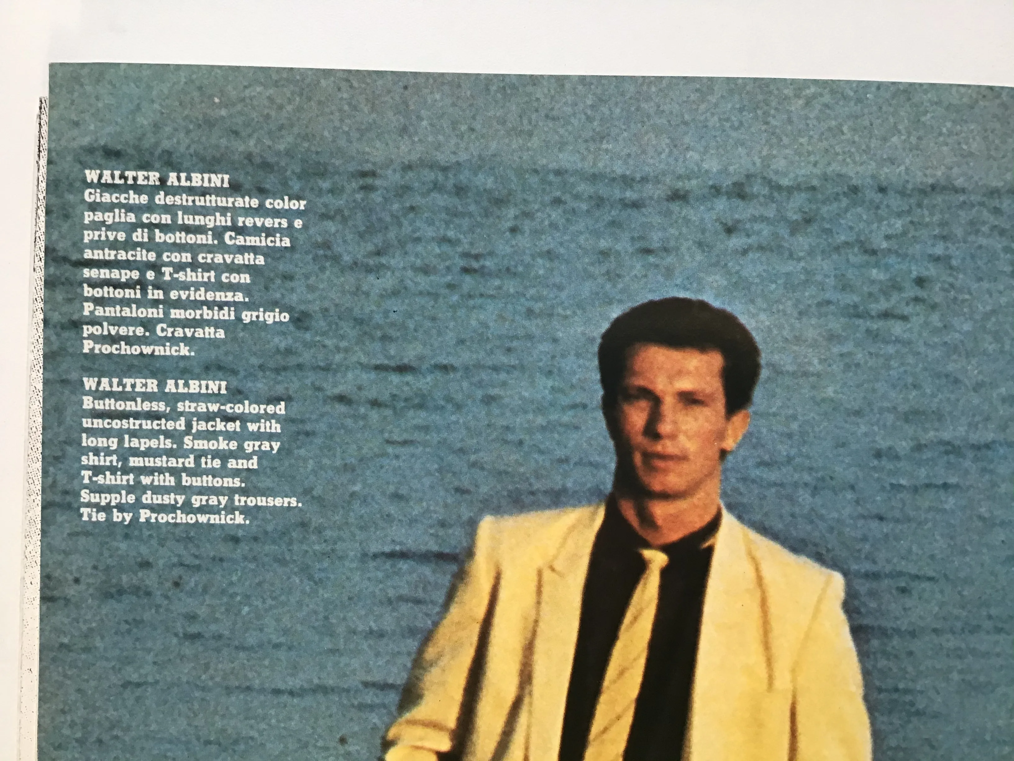 Uomo Linea Italiana Primavera Estate 1979 Spring Summer.