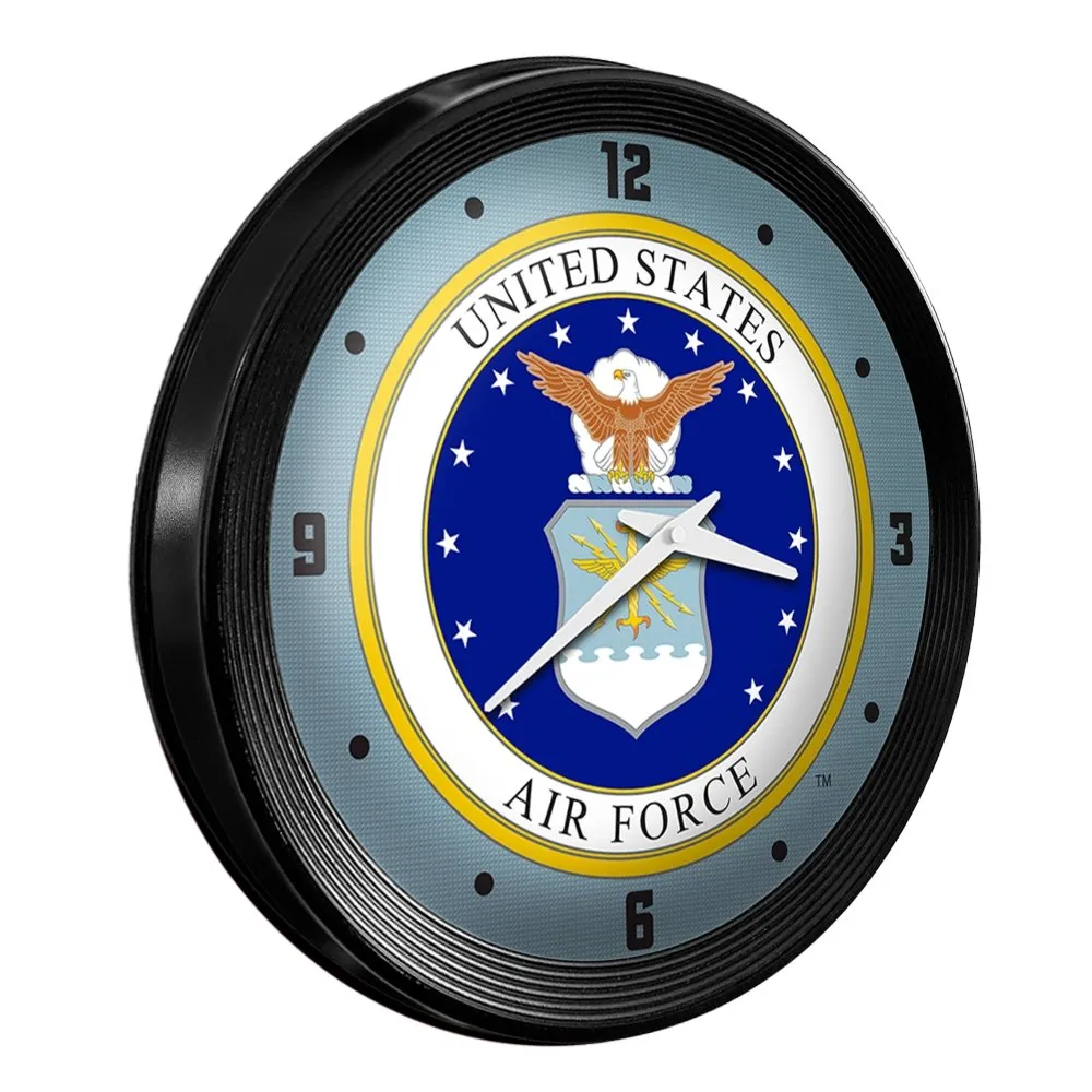 US Air Force: Seal - Ribbed Frame Wall Clock