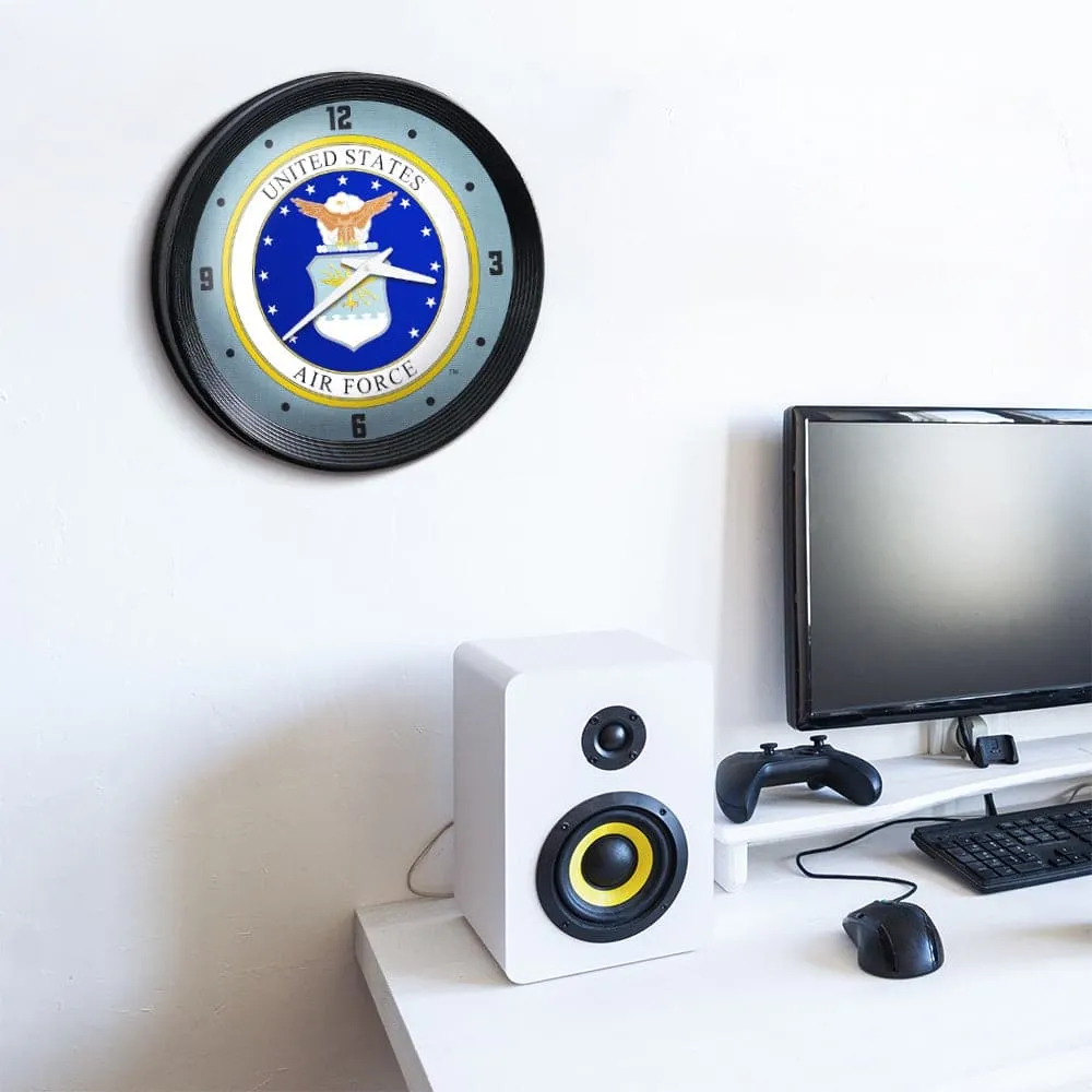 US Air Force: Seal - Ribbed Frame Wall Clock