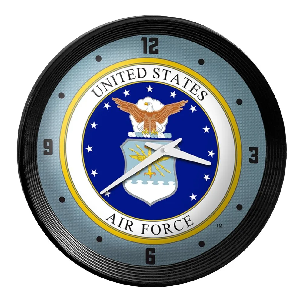 US Air Force: Seal - Ribbed Frame Wall Clock