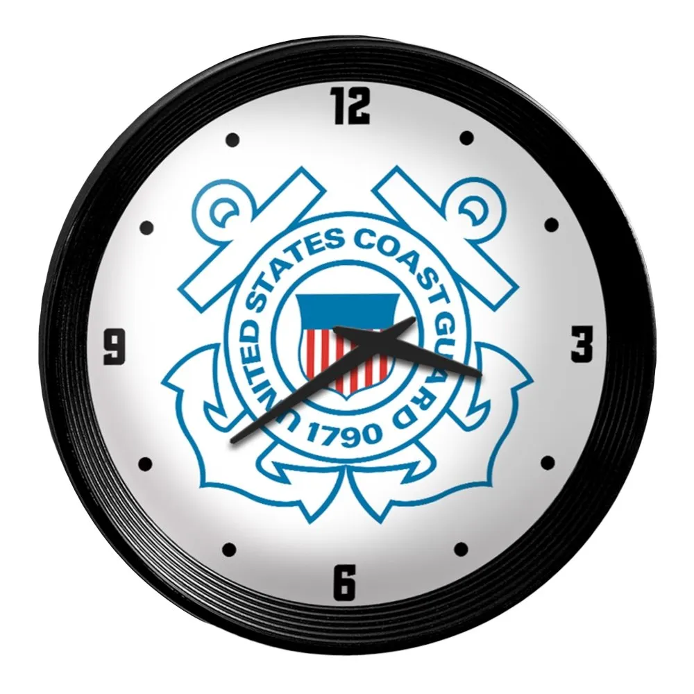 US Coast Guard: Ribbed Frame Wall Clock