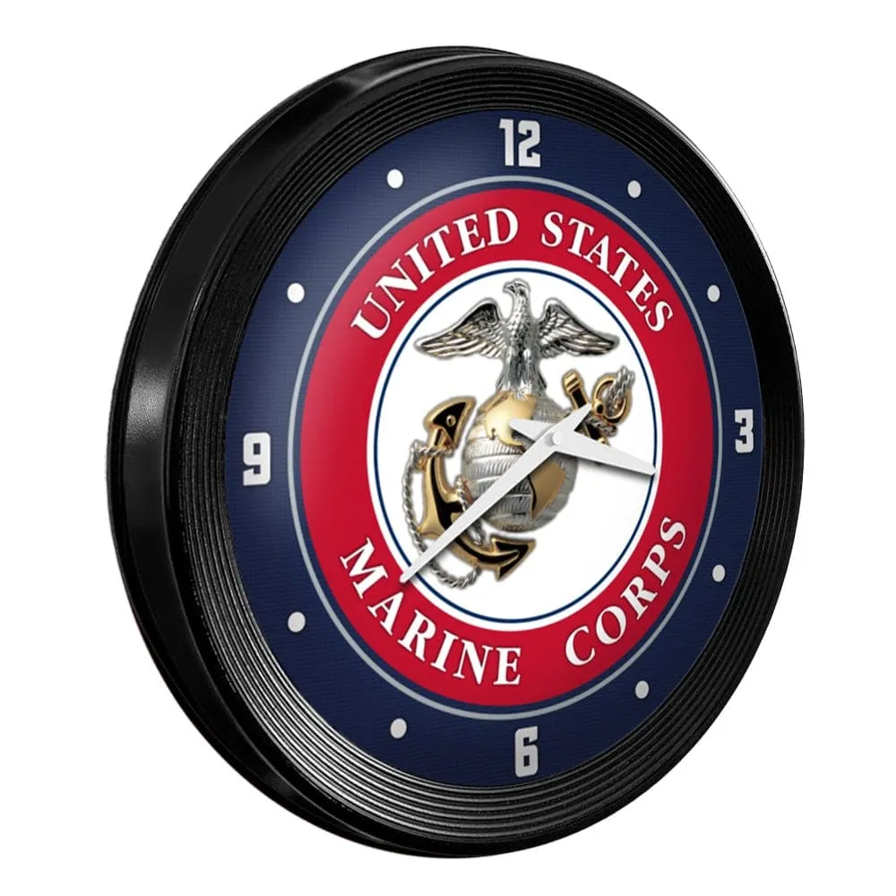 US Marine Corps: Ribbed Frame Wall Clock