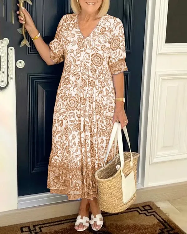 😍V-neck Bohemian Dress👗✨🎁