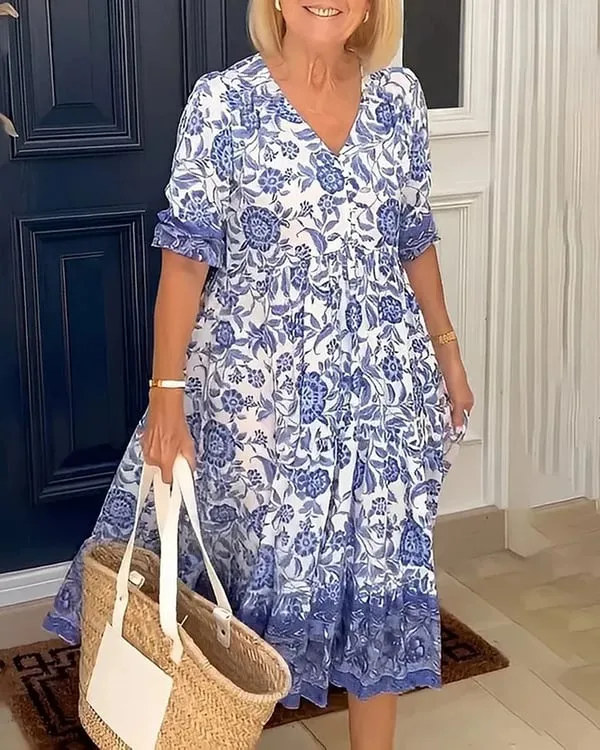 😍V-neck Bohemian Dress👗✨🎁