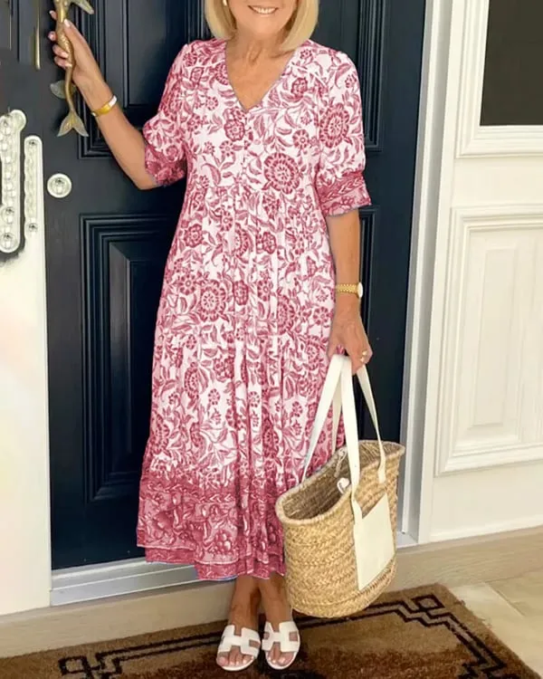 😍V-neck Bohemian Dress👗✨🎁