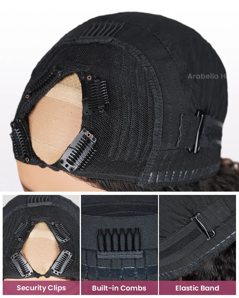 V Part 2.0 #30 Highlight Colored Deep Curly Upgraded V Part Cap No Glue Needed Human Hair Wigs