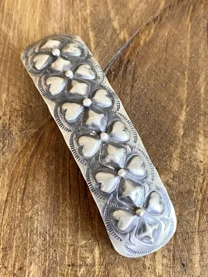 Val Sterling Hearts & Diamonds Barrette