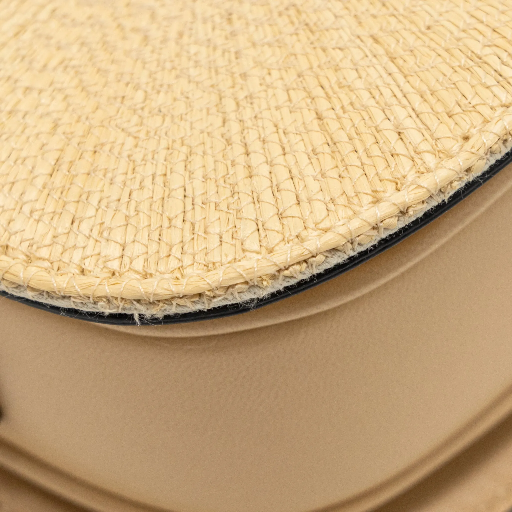 Valentino Small Supervee Crossbody Bag Leather/Raffia Beige GHW