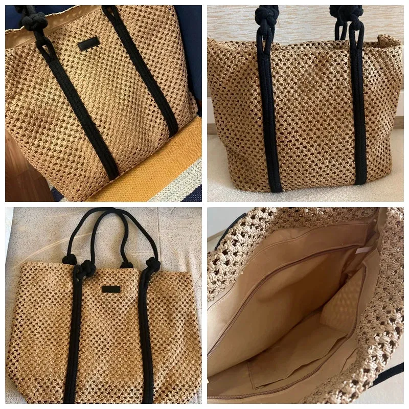 Veloria™ Woven Straw Casual Tote