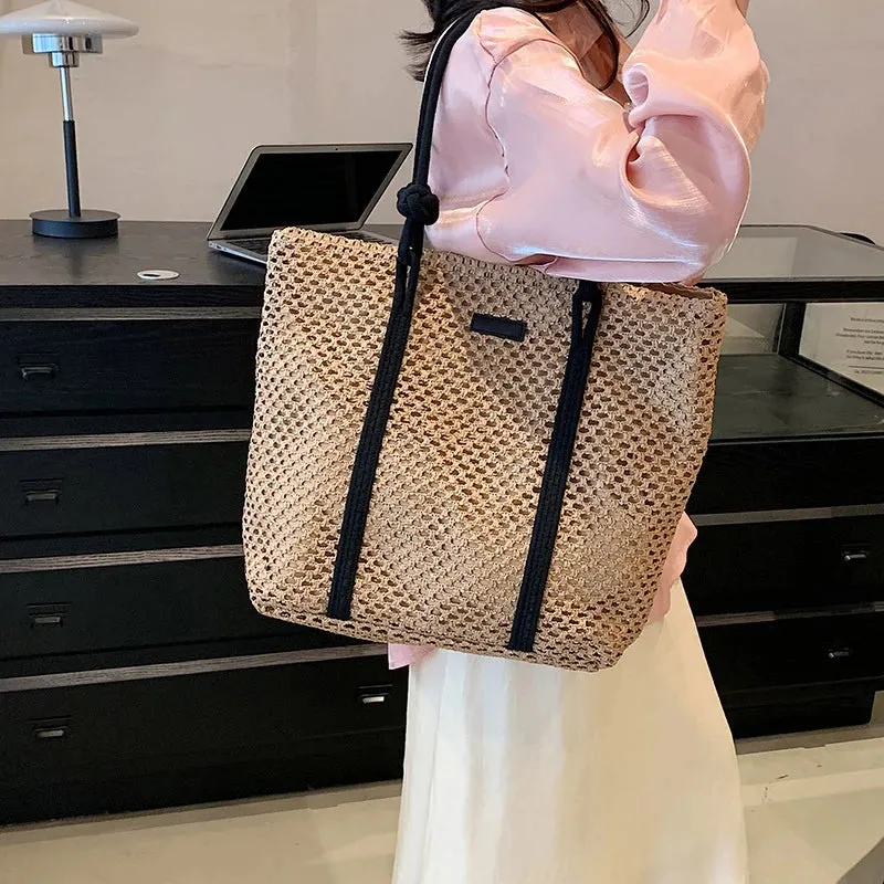 Veloria™ Woven Straw Casual Tote