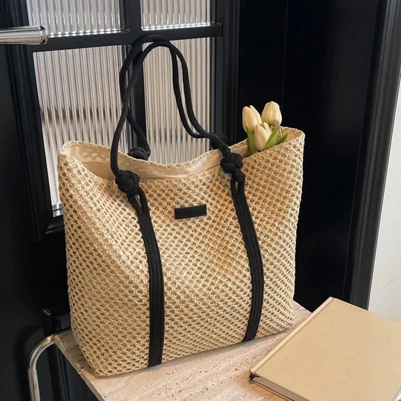 Veloria™ Woven Straw Casual Tote