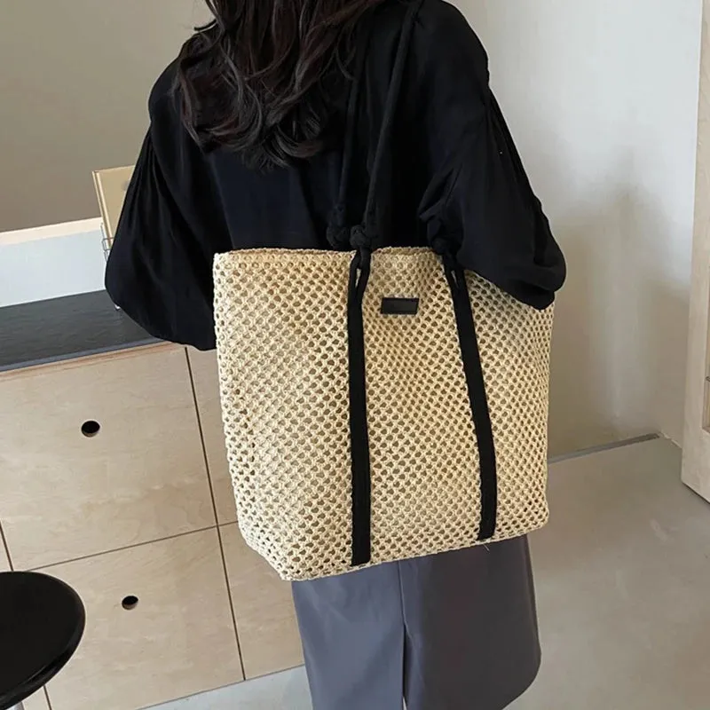 Veloria™ Woven Straw Casual Tote