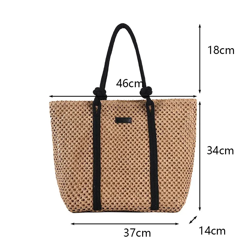 Veloria™ Woven Straw Casual Tote