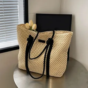 Veloria™ Woven Straw Casual Tote