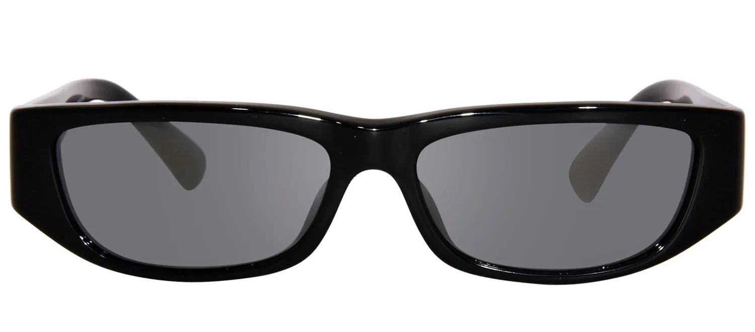 Versace Kids VK 4002U GB1/6G Rectangle Plastic Black Sunglasses with Grey Mirror Lens