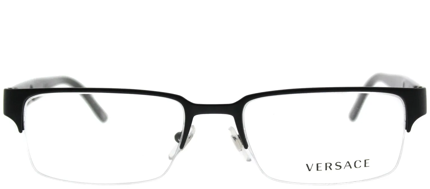 Versace VE 1184 1261 Rectangle Metal Black Eyeglasses with Demo Lens