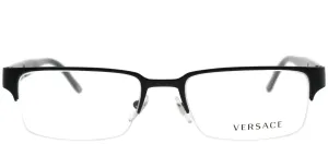 Versace VE 1184 1261 Rectangle Metal Black Eyeglasses with Demo Lens