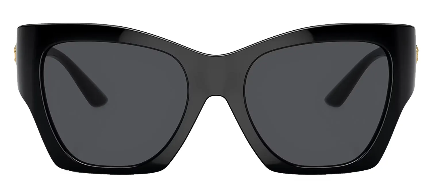 Versace VE 4452 GB1/87 Fashion Plastic Black Sunglasses with Grey Lens