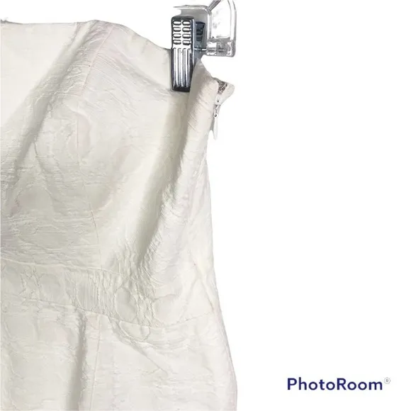 Vineyard Vines Caning Jacquard Strapless Dress in white size 4