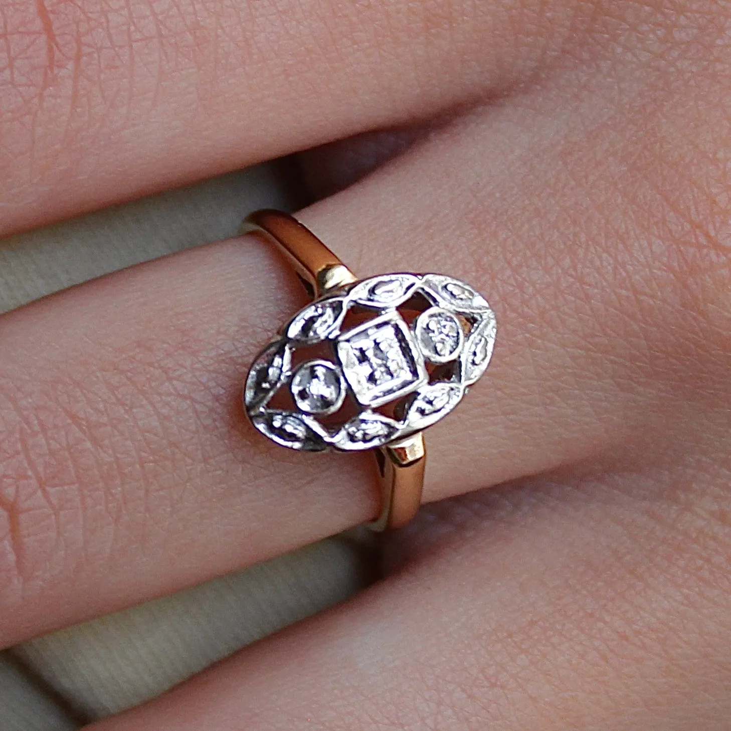 Vintage 1930s Diamond Dinner Ring