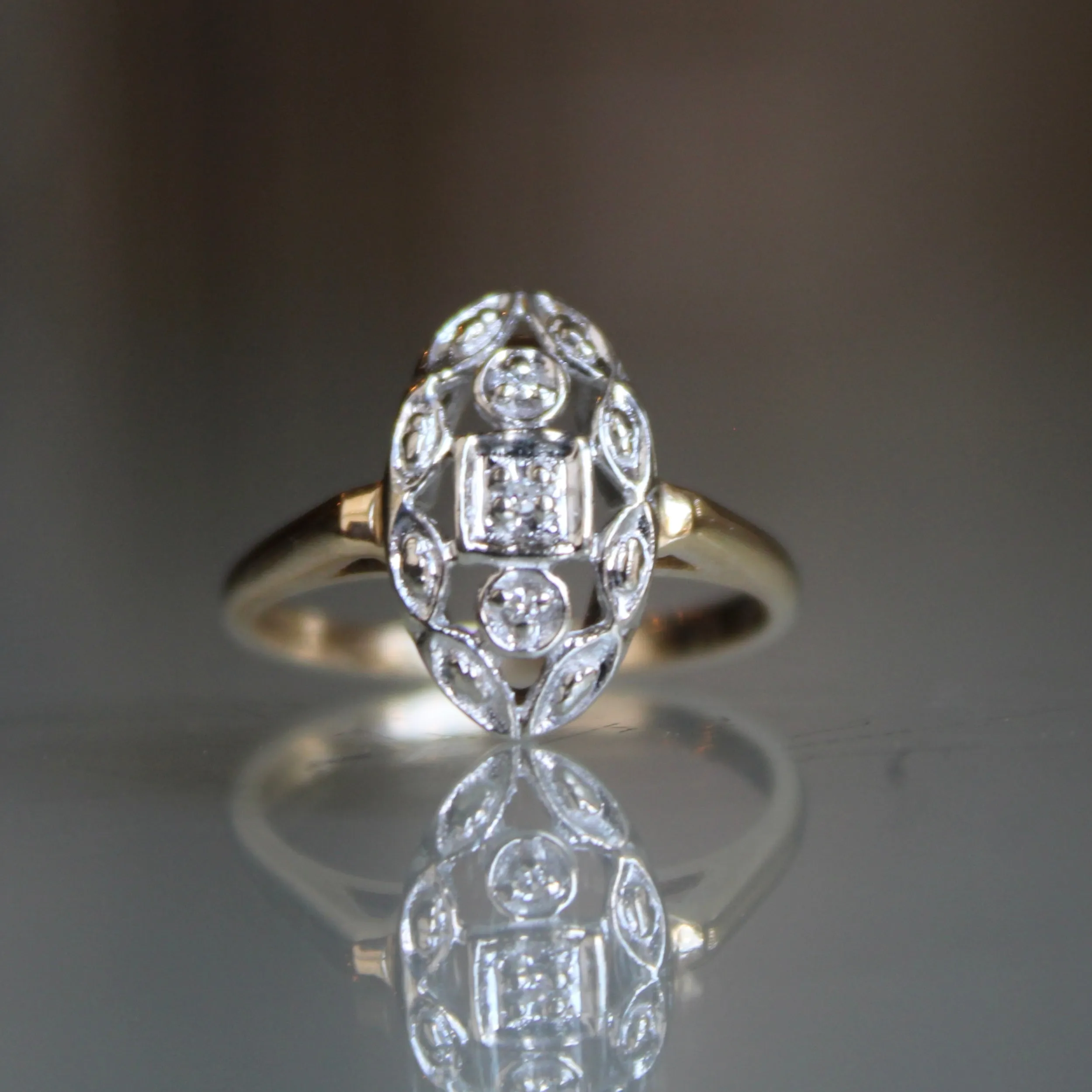 Vintage 1930s Diamond Dinner Ring