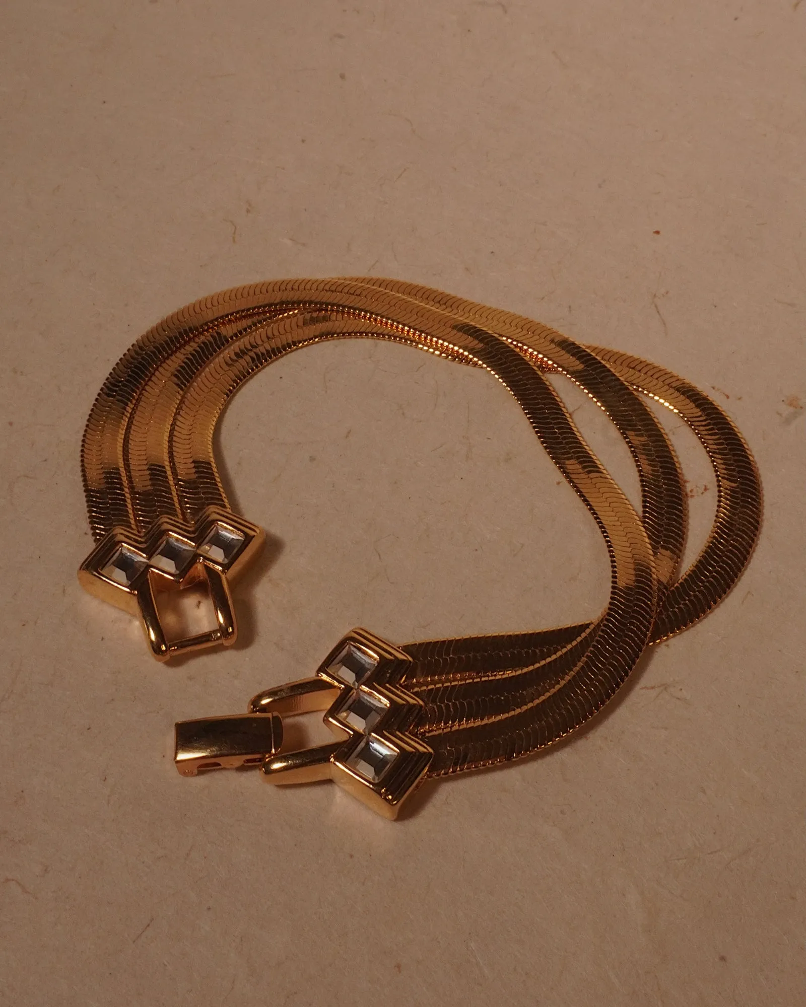 Vintage 3-Strand Herringbone Bracelet