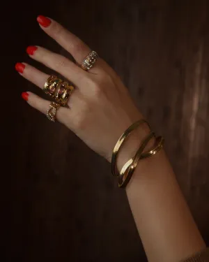 Vintage 3-Strand Herringbone Bracelet