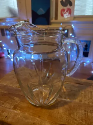 Vintage Federal Glass Starburst Pitcher