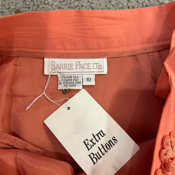 Vintage NWT Barrie Pace Silk Maxi Skirt