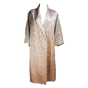 VINTAGE Paisley Opera Coat Silver Mauve