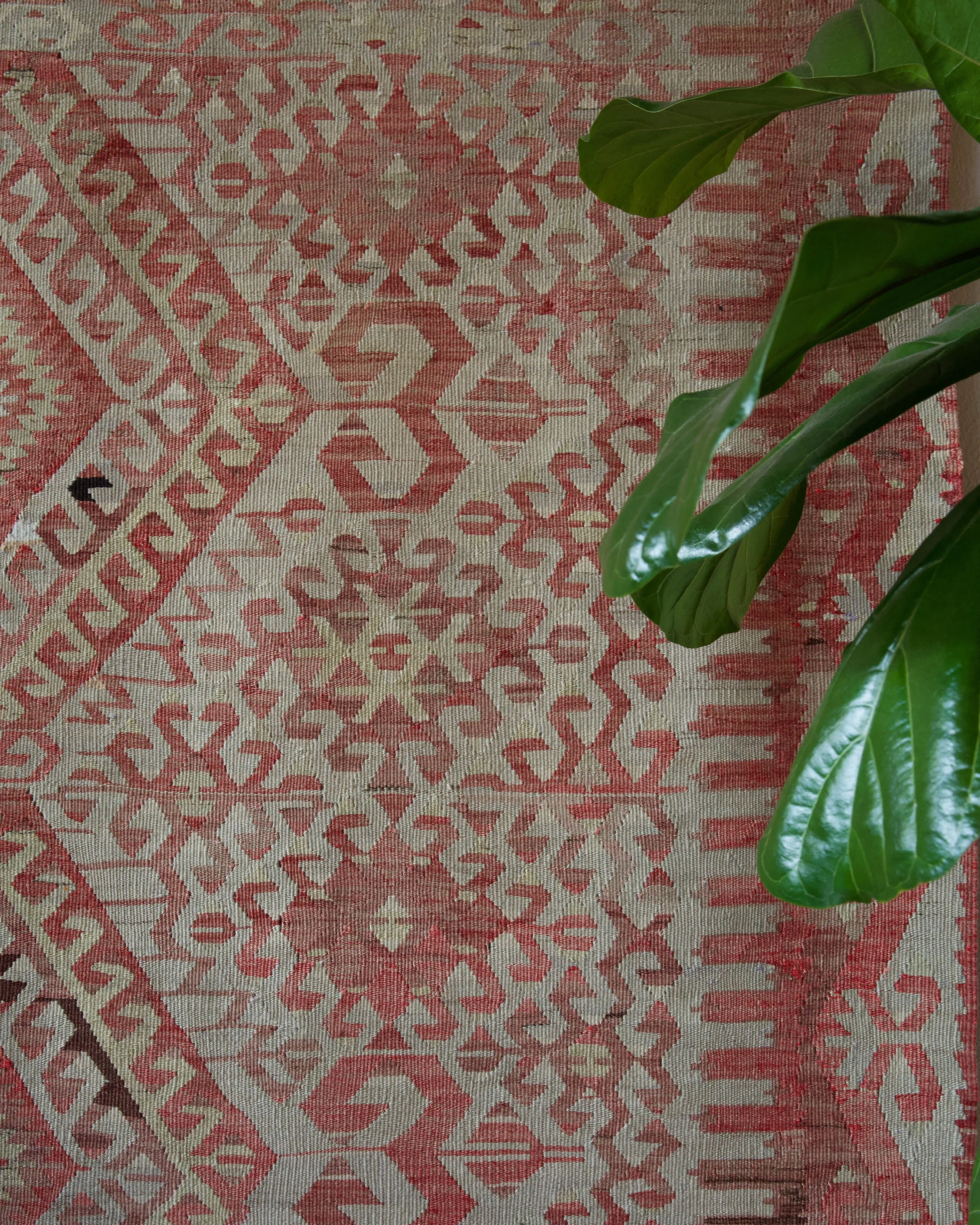 Vintage Turkish Oushak Kilim Rug 6'3"x11'3"
