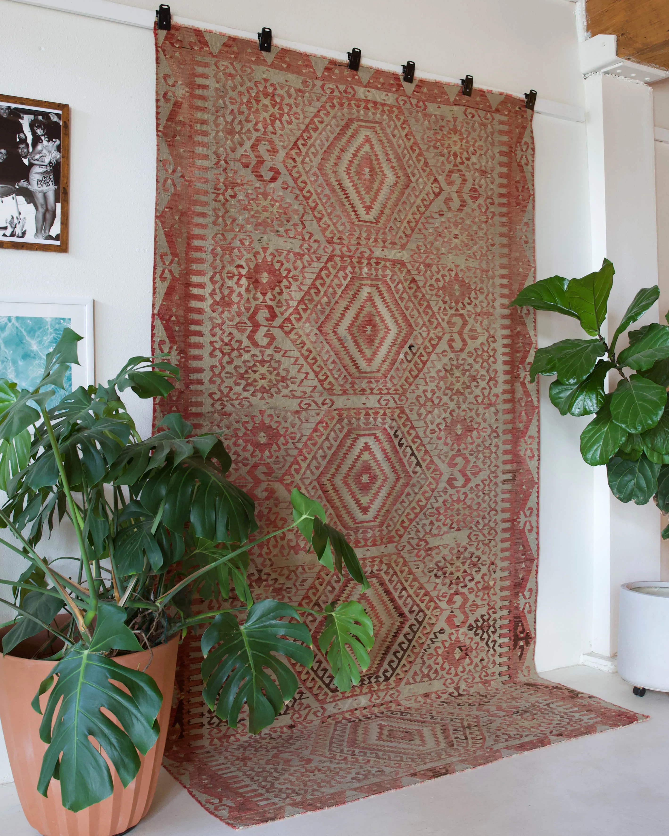 Vintage Turkish Oushak Kilim Rug 6'3"x11'3"