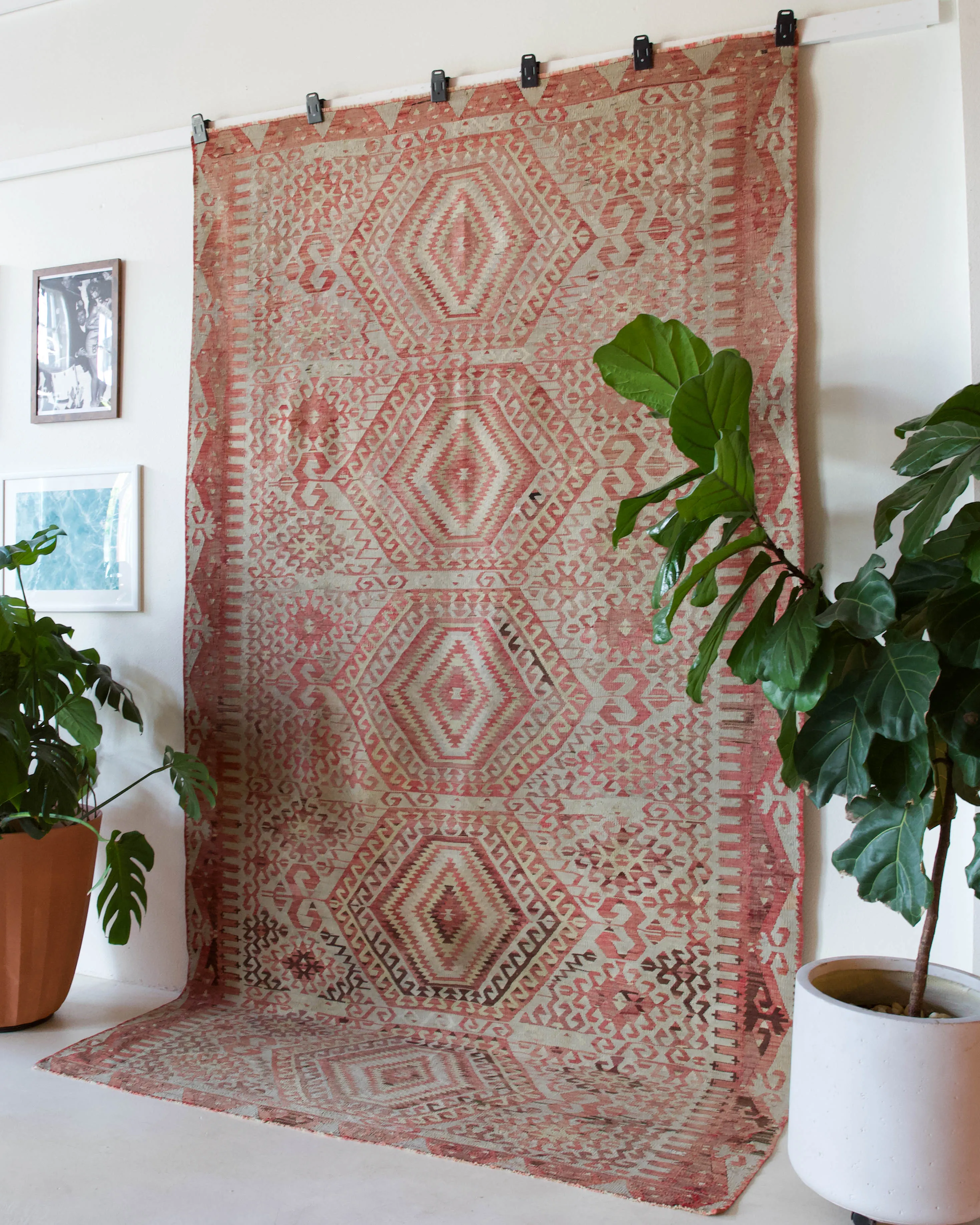 Vintage Turkish Oushak Kilim Rug 6'3"x11'3"
