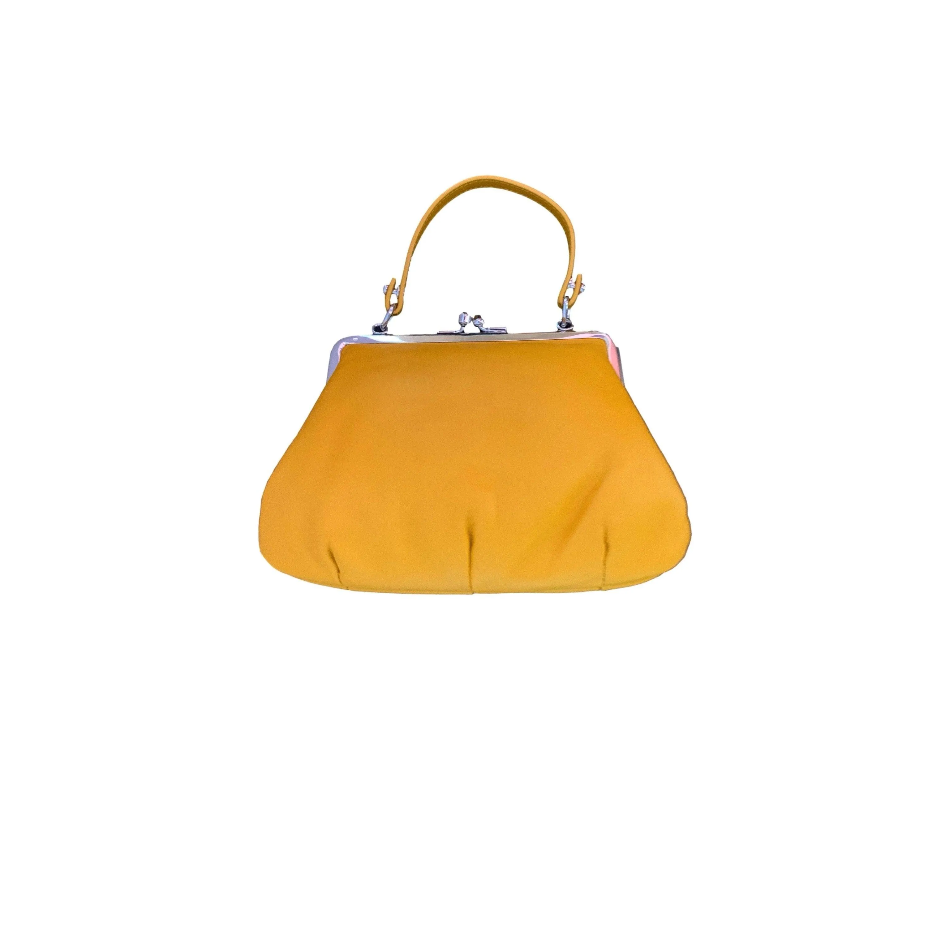 Vivienne Westwood Yellow Kiss Lock Top Handle