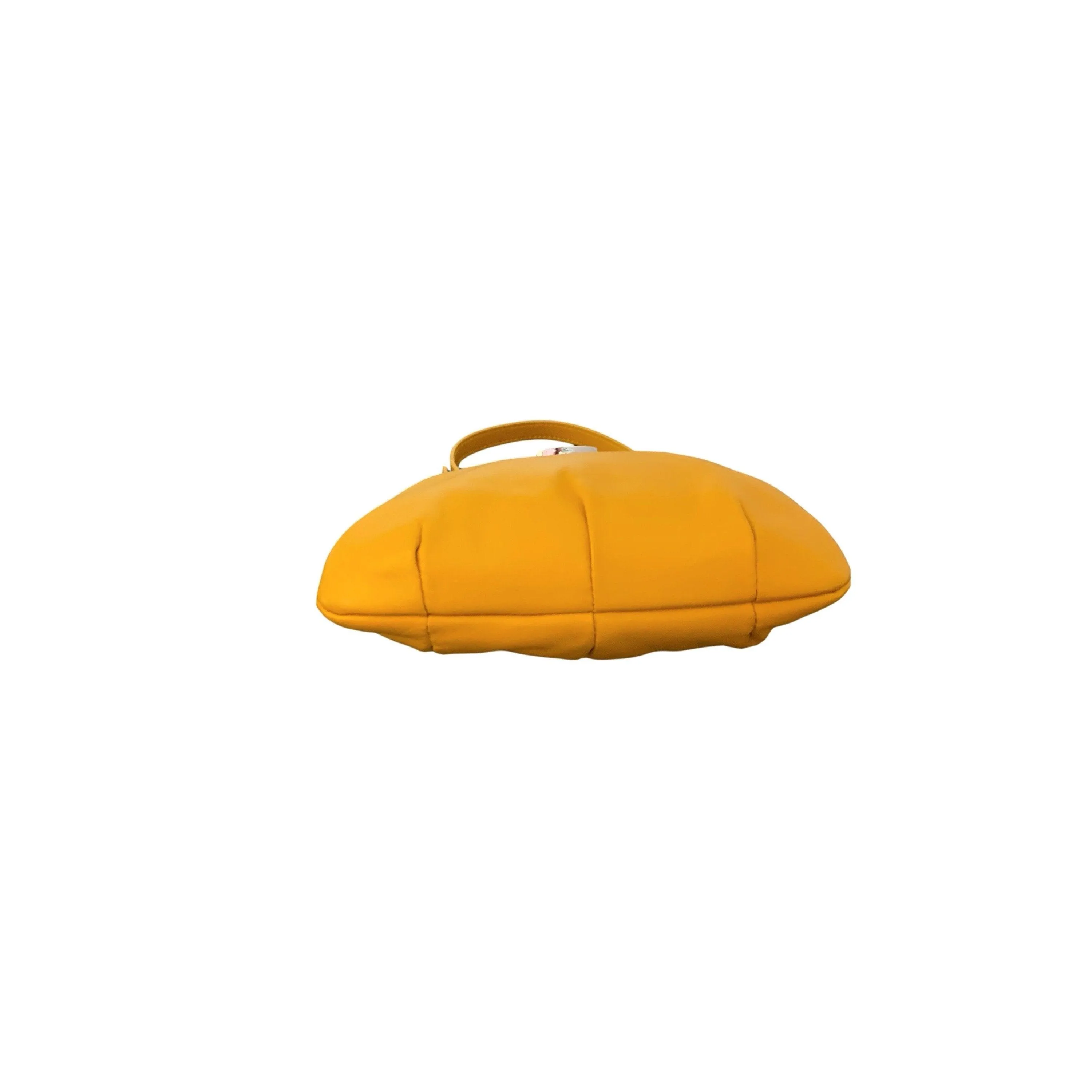 Vivienne Westwood Yellow Kiss Lock Top Handle