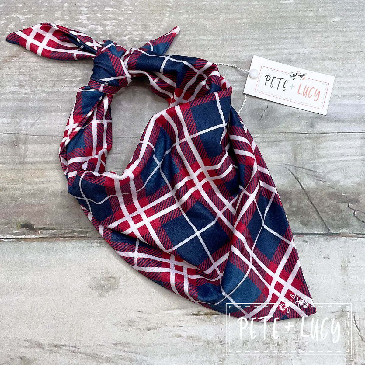 Winter Plaid Dog Bandana
