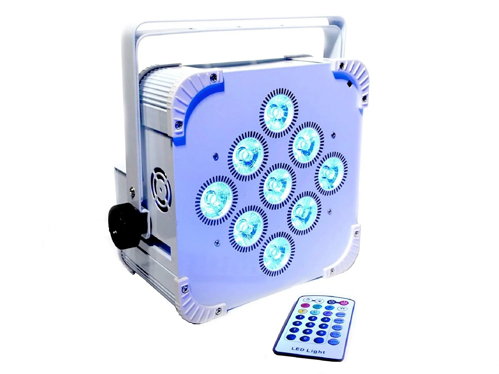 WIRELESS LED UPLIGHT/WASH LIGHT FIXTURE (160W - RGBWAUV) W/REMOTE