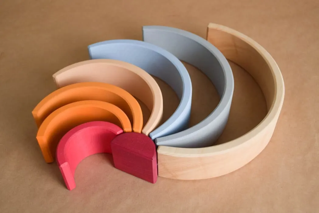 Wooden Rainbow Stacking Toy