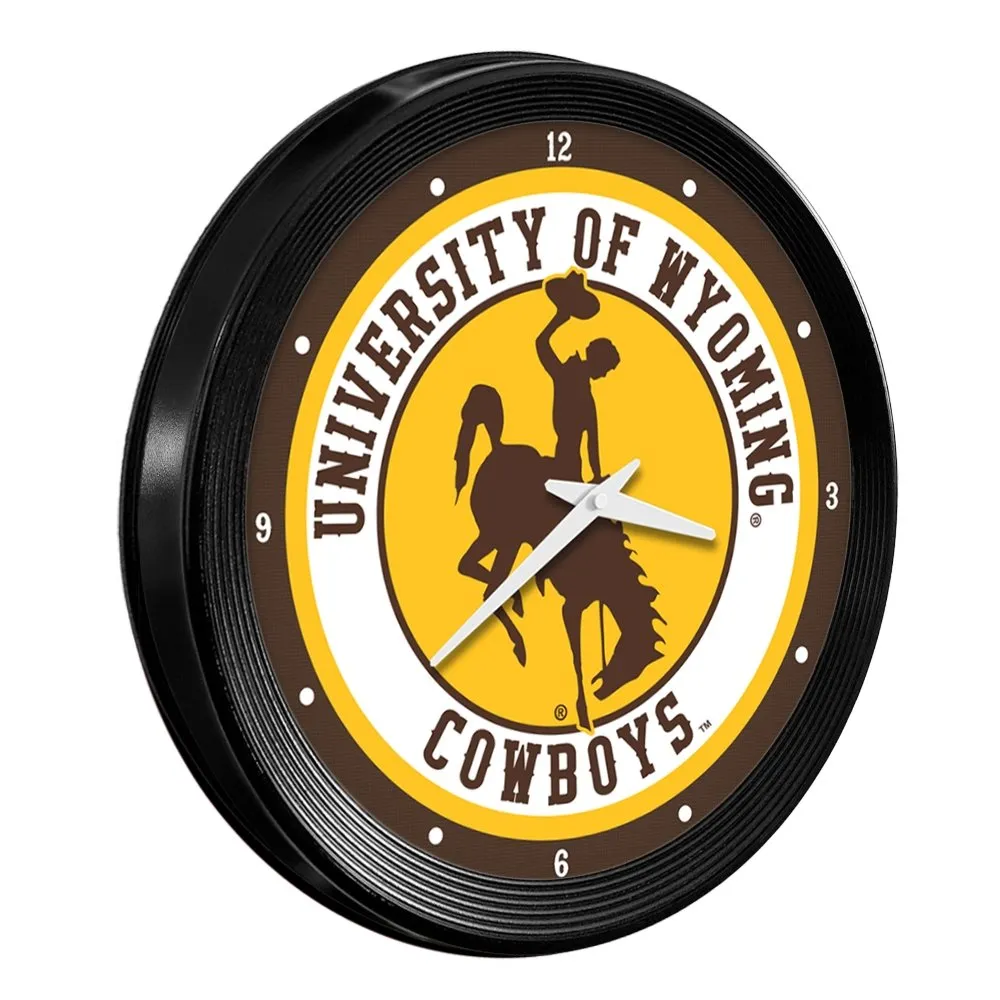 Wyoming Cowboys: Ribbed Frame Wall Clock