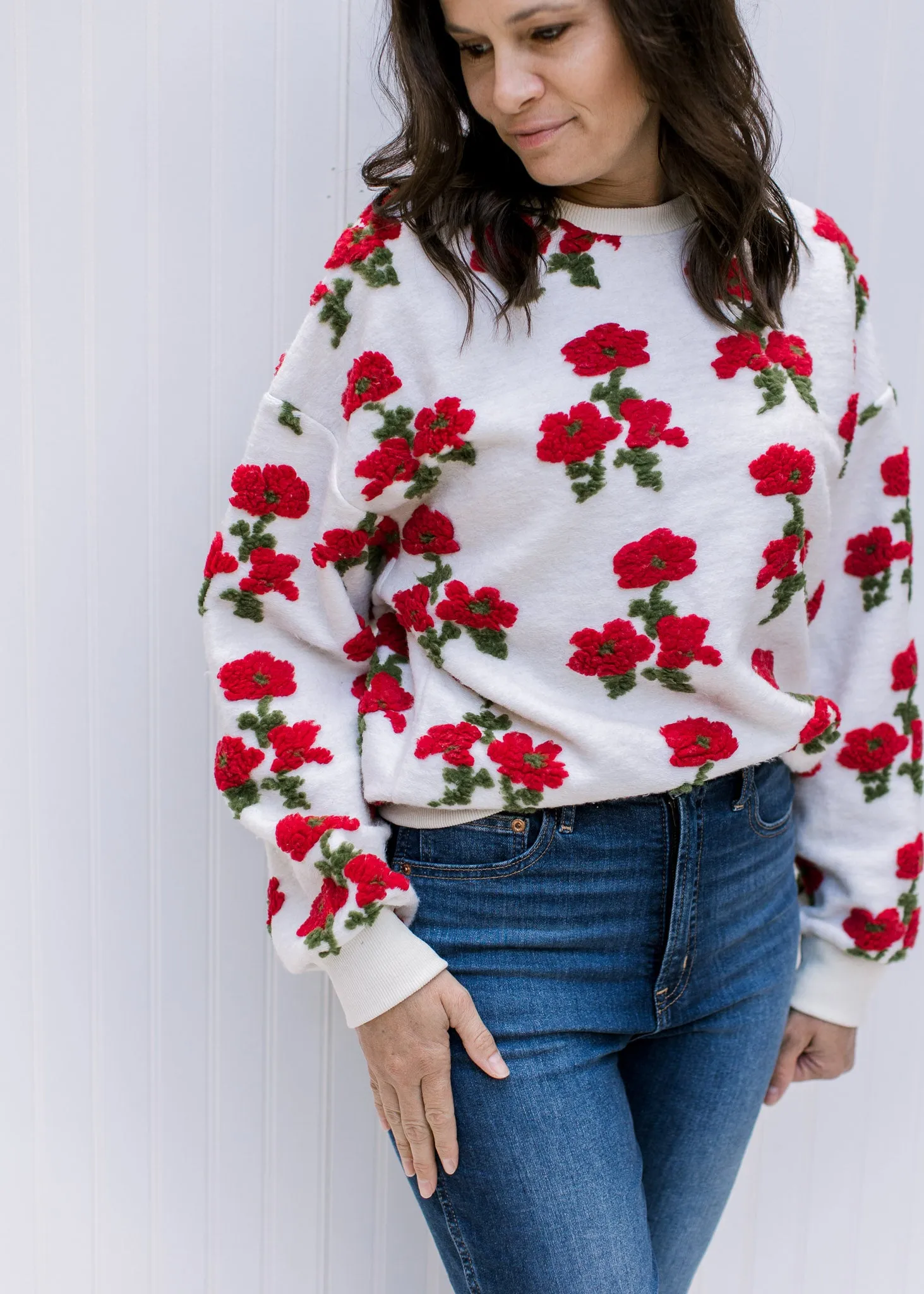 X Red Poppies Sweater