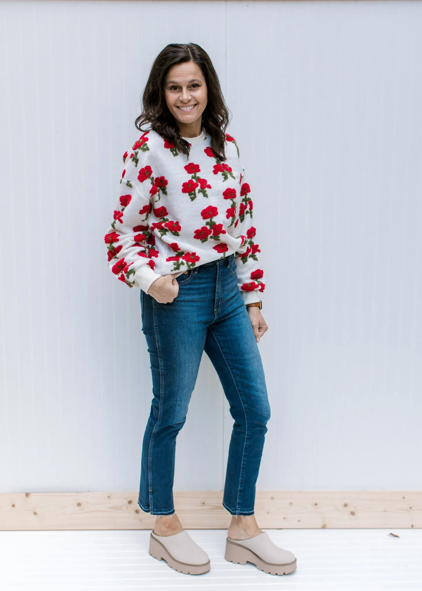 X Red Poppies Sweater