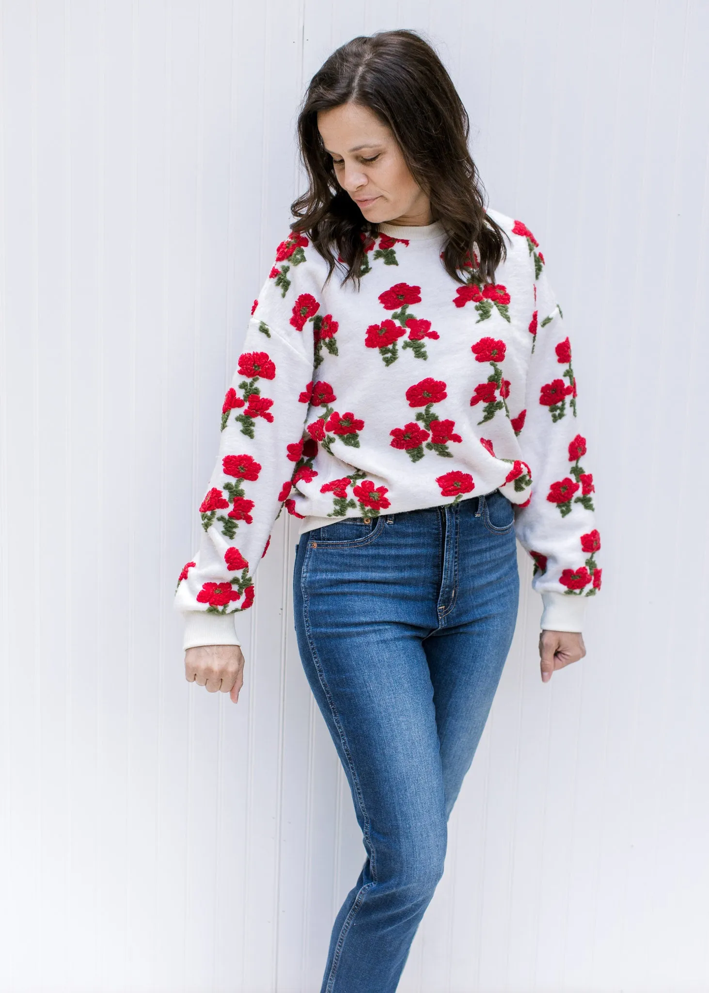 X Red Poppies Sweater