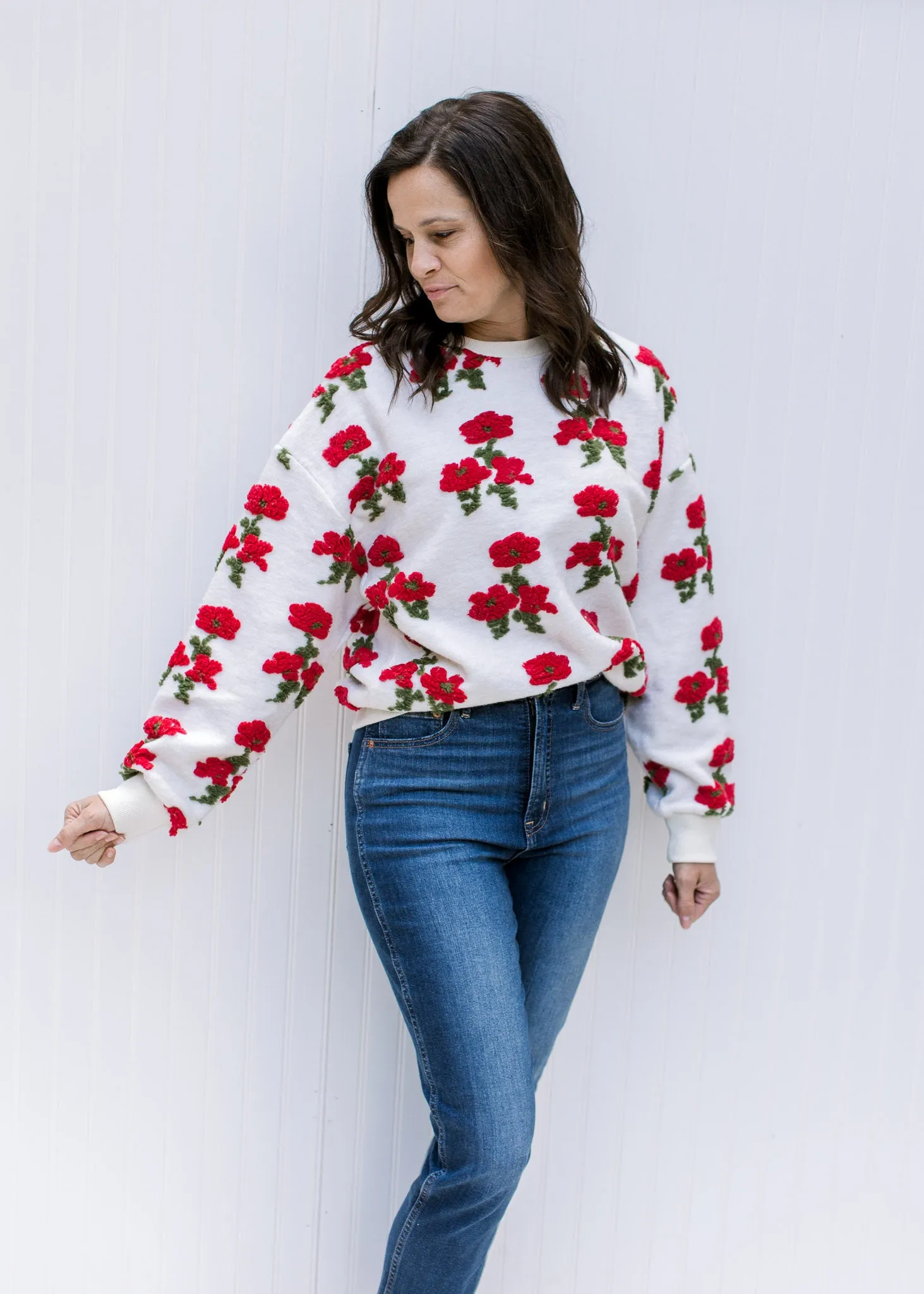 X Red Poppies Sweater