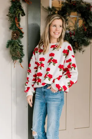 X Red Poppies Sweater