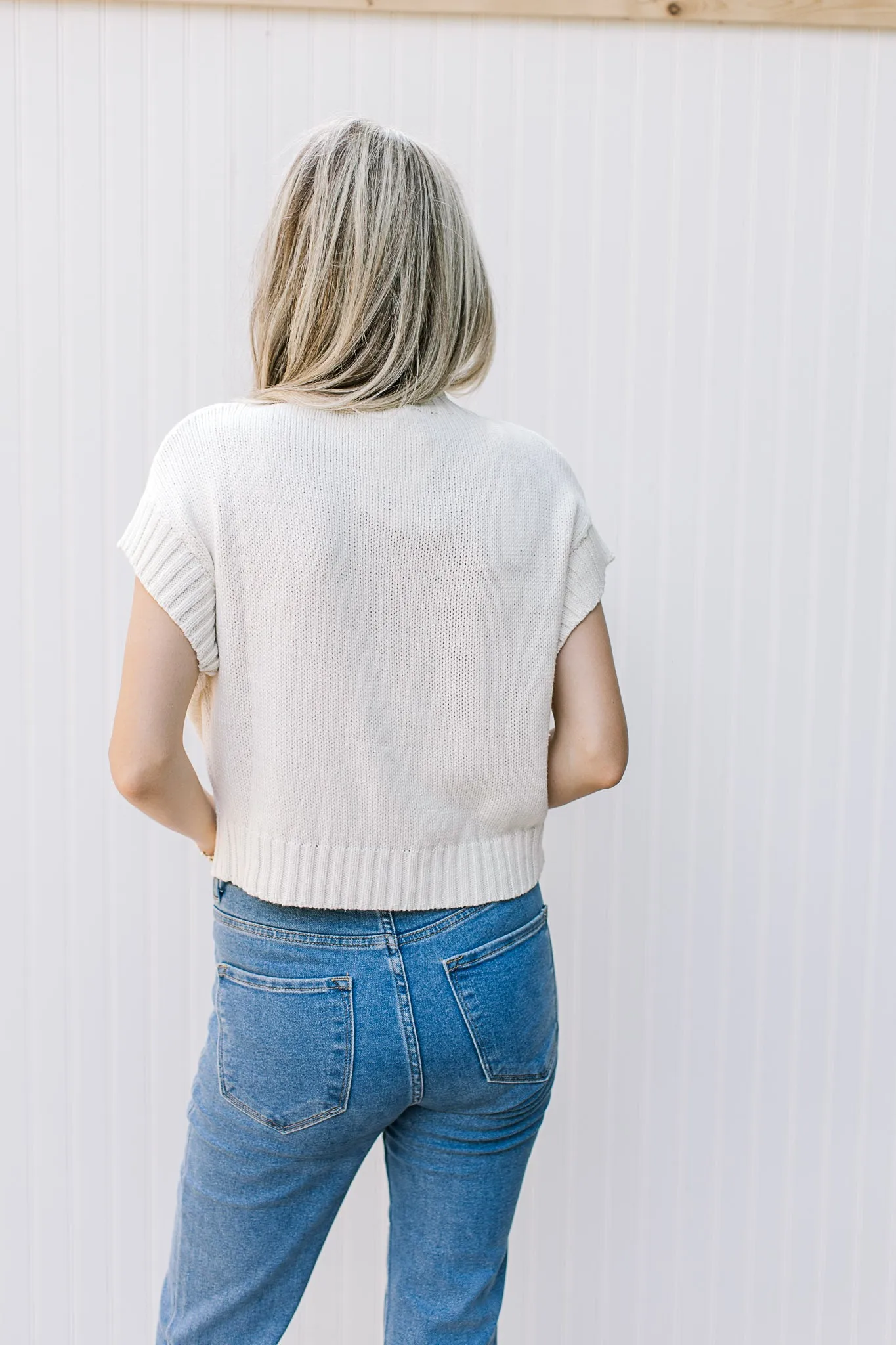 XZ Warm Clouds short sleeve sweater