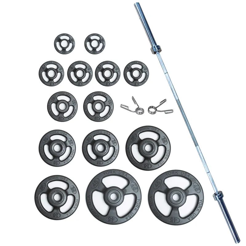 York Barbell | Olympic Plates - ISO-Grip Composite Steel