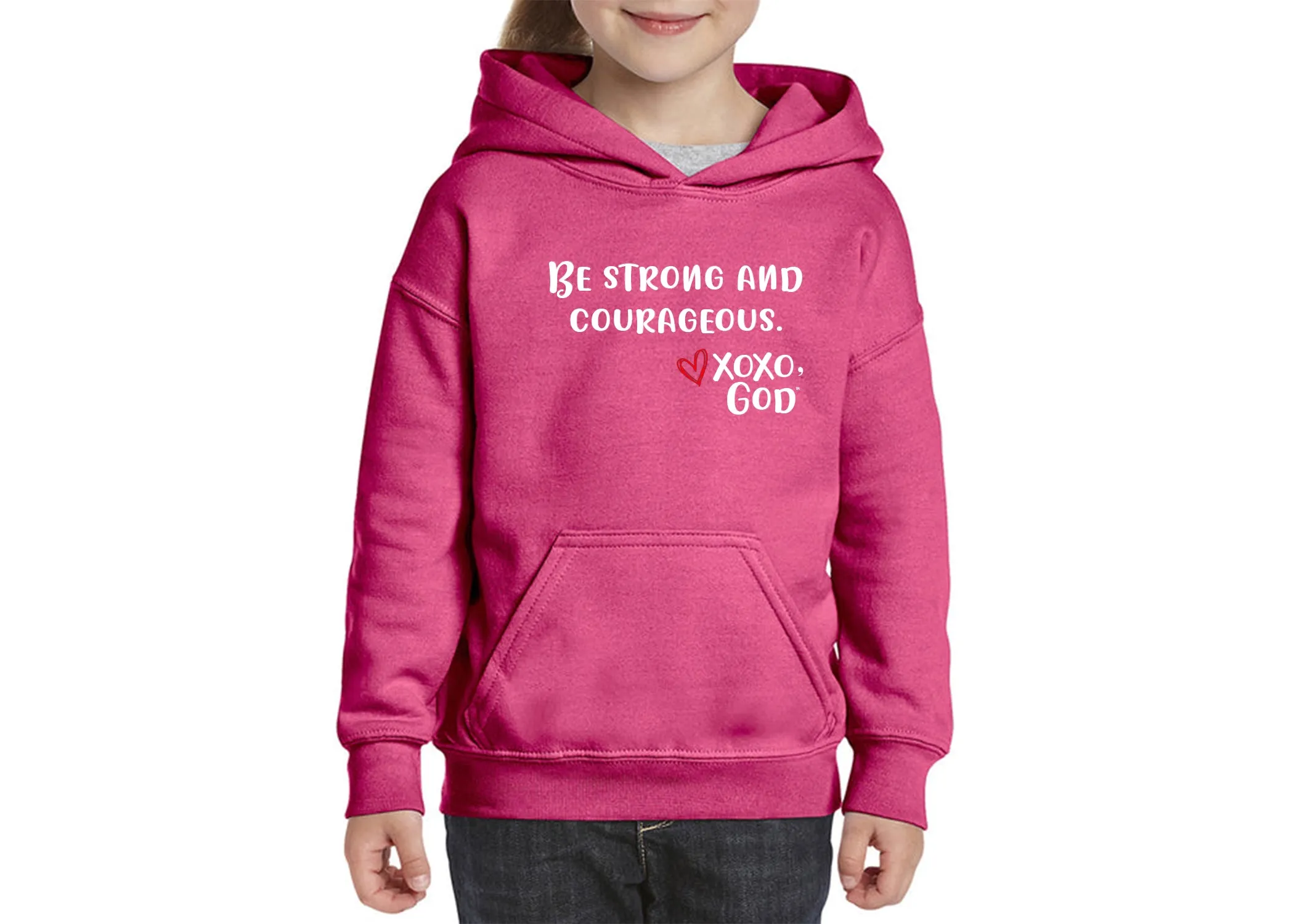 Youth Unisex Hoodie - Be Strong & Courageous.