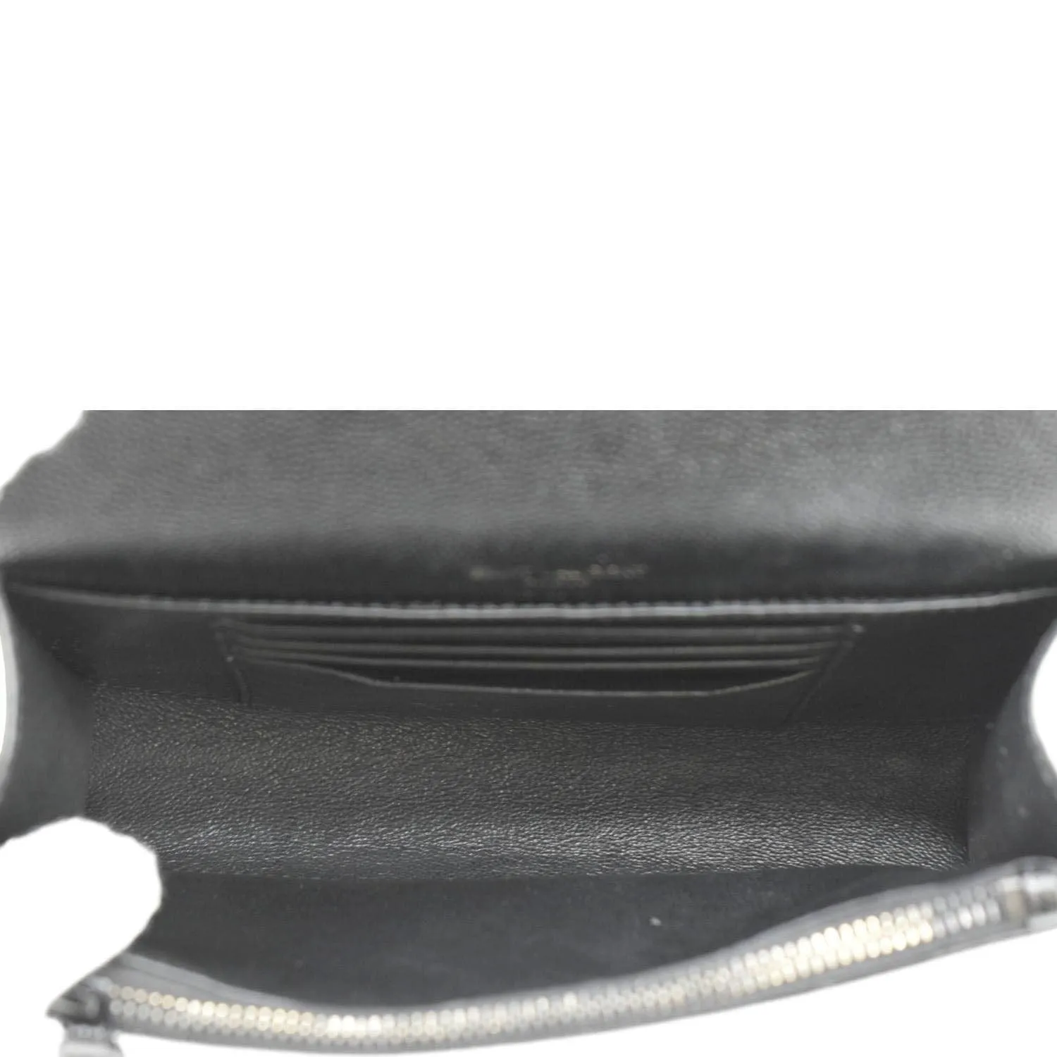 YVES SAINT LAURENT Kate Monogram Grain De Poudre Belt Bag Black
