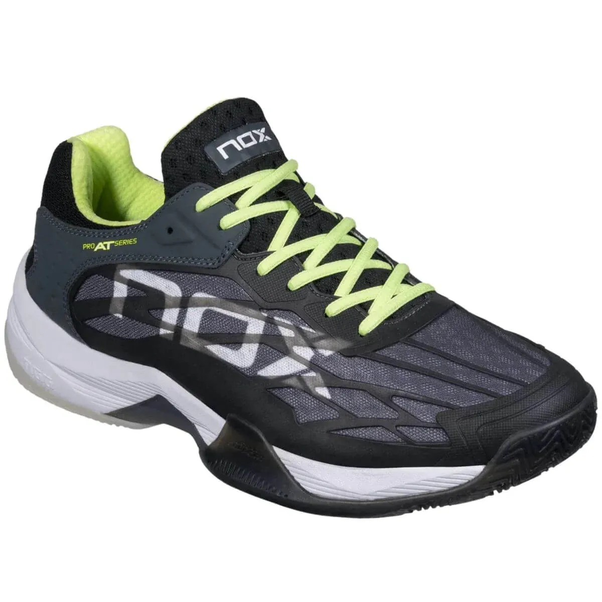 Zapatillas Padel AT10 LUX BLACK SHARP GREEN - Nox